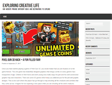 Tablet Screenshot of exploringacreativelife.com